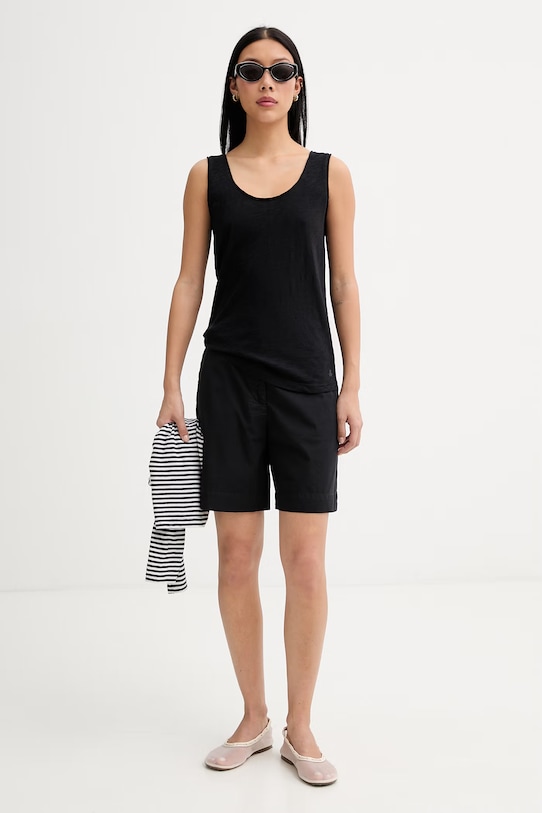 Marc O'Polo σορτς γυναικείο βαμβακερό με ελαστάν 5000014024 μαύρο ZS26