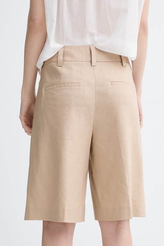 Oblačila Marc O'Polo kratke hlače ženske z lanom 5000014045 bež
