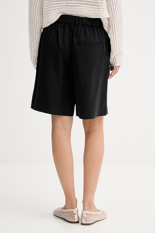 Ρούχα Marc O'Polo σορτς γυναικεία με πρόσμιξη λινού 5000014067 μαύρο