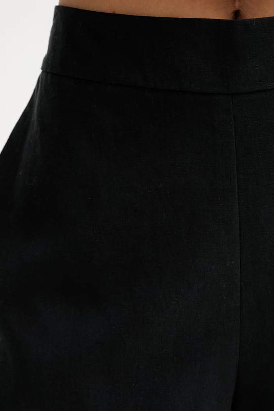 Marc O'Polo σορτς γυναικεία με πρόσμιξη λινού μαύρο 5000014067