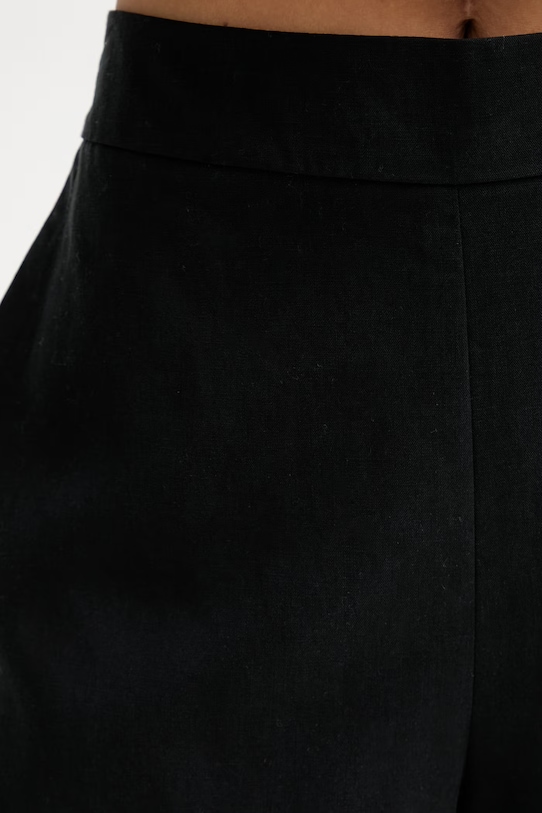 Marc O'Polo σορτς γυναικεία με πρόσμιξη λινού μαύρο 5000014067