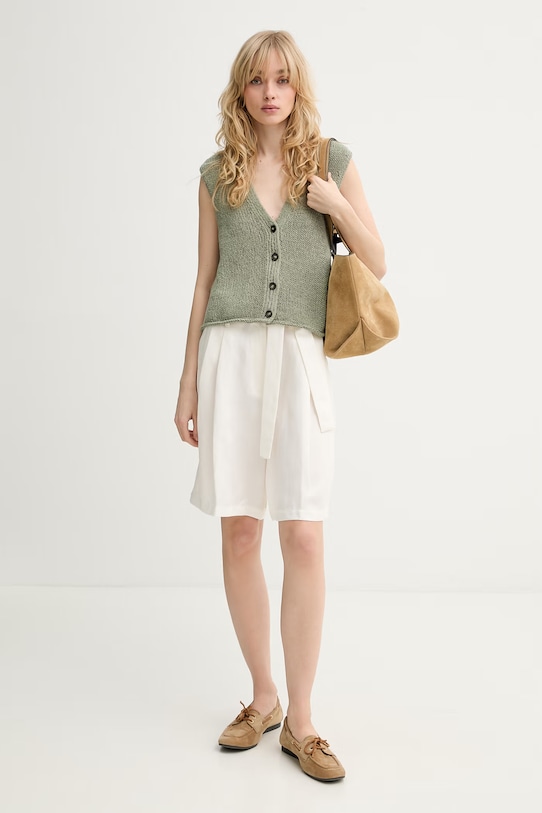 Marc O'Polo szorty damskie z lyocellem 5000014071 beżowy ZS26