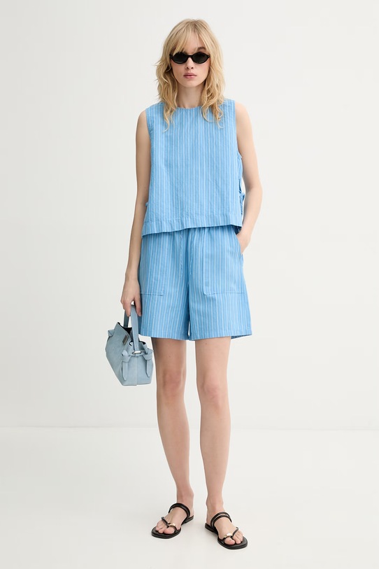 Marc O'Polo σορτς Γυναικεία με λινό 5000010128 μπλε ZS26