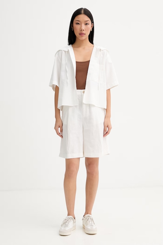 Marc O'Polo σορτς γυναικεία με λινό 5000011443 μπεζ ZS26