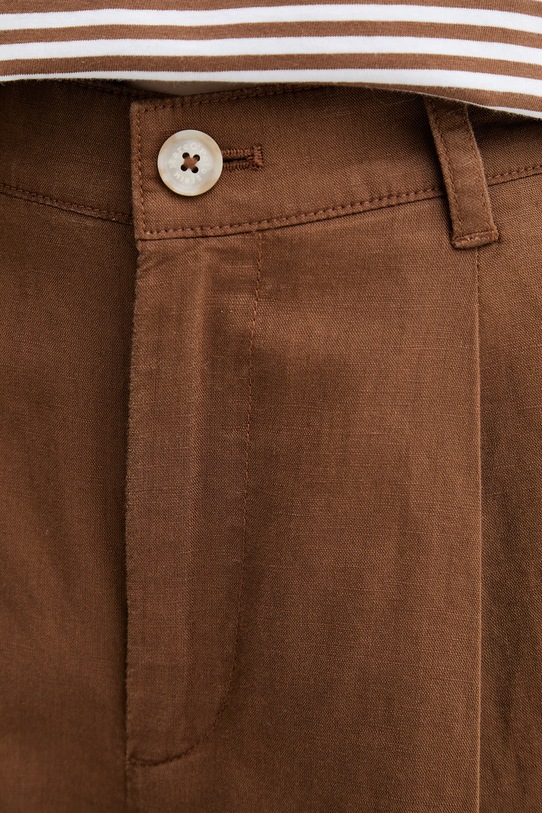 Marc O'Polo pantaloncini da donna con lino marrone 5000011443