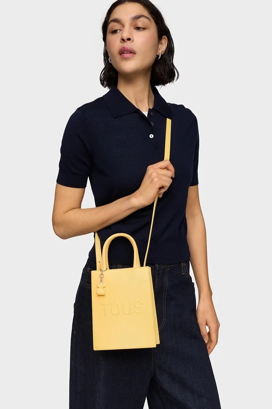 Tous torebka tote damska z imitacji skóry 2002373805 żółty