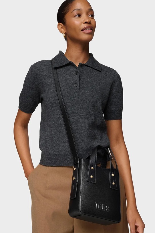 Tous Torebka tote damska z imitacji skóry czarny 2002373751
