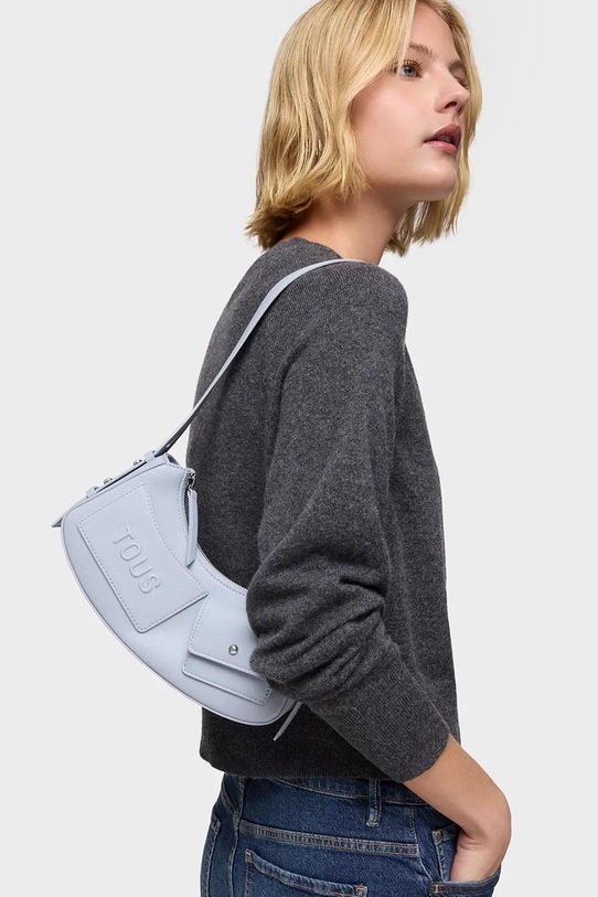 Tous torebka bagietka damska z imitacji skóry niebieski 2002373233