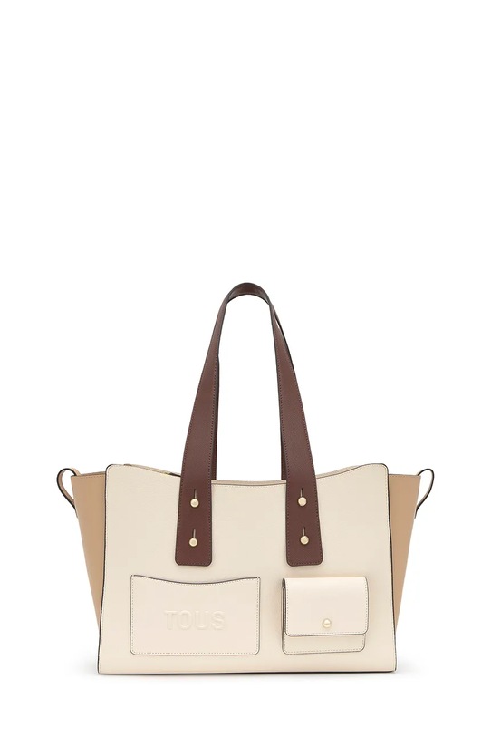 Tous torebka shopper damska 2002373502 beżowy ZS26