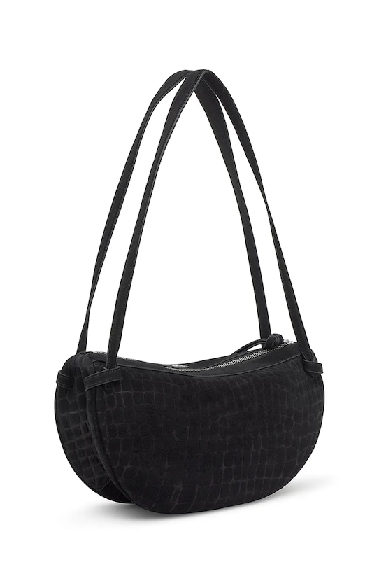 Tous torebka zamszowa Hombro Halfmoon 2002359051 czarny ZS26