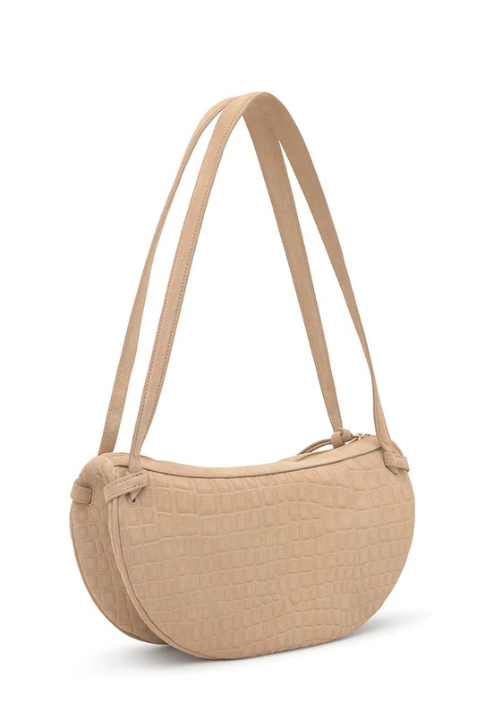 Tous torebka zamszowa Halfmoon 2002359001 beżowy ZS26