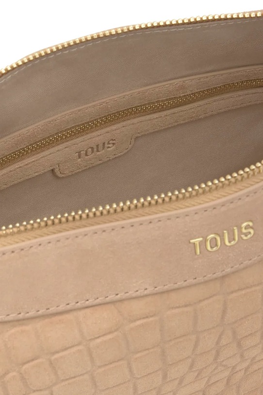 Akcesoria Tous torebka zamszowa Halfmoon 2002359001 beżowy