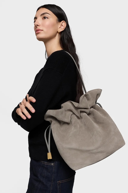 Tous torebka zamszowa beżowy 2002375343