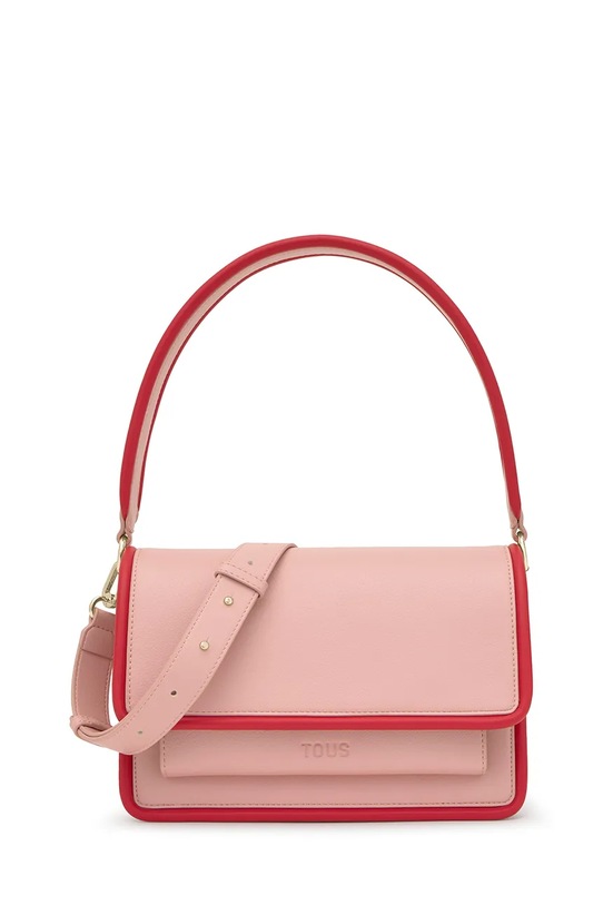 Tous listonoszka damska z imitacji skóry różowy 2002375113