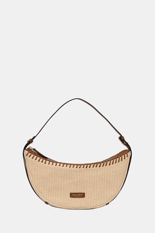 Marc O'Polo geantă croissant femeiască împletită bej 5000010833