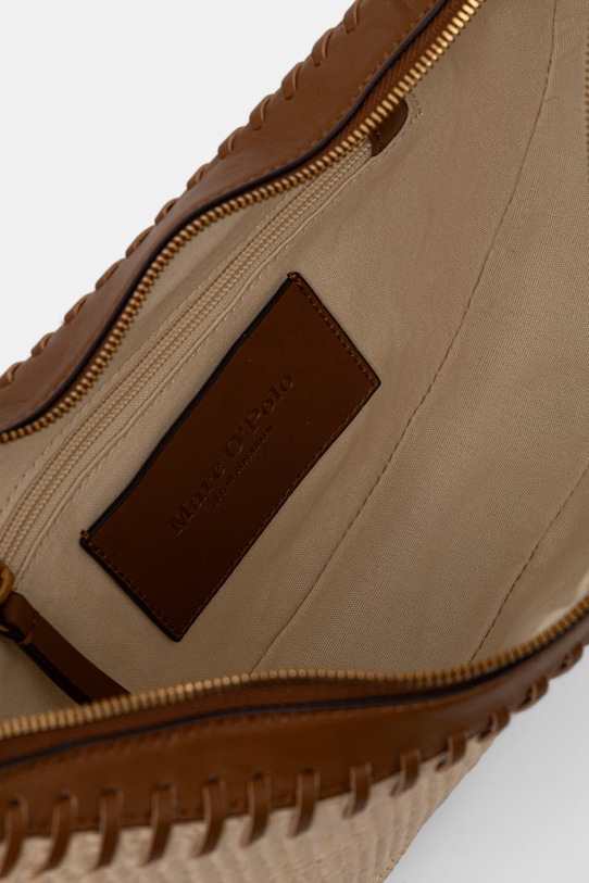 Marc O'Polo geantă croissant femeiască împletită bej 5000010833