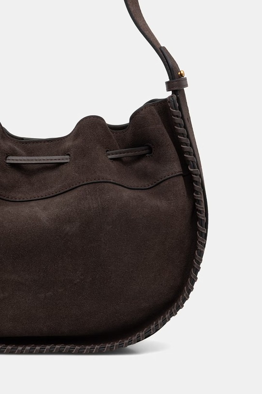 Akcesoria Marc O'Polo torebka damska zamszowa 5000010852 brązowy