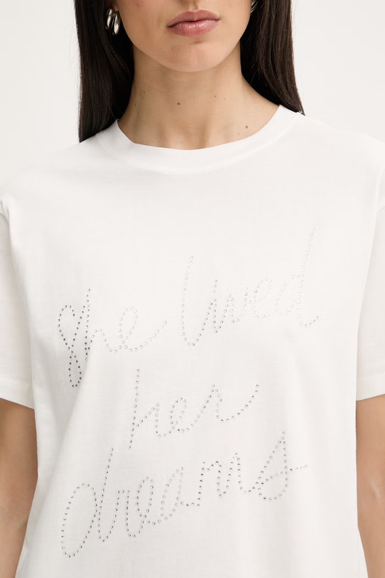 Silvian Heach T-shirt damski bawełniany SEIPONE GPP26412TS biały