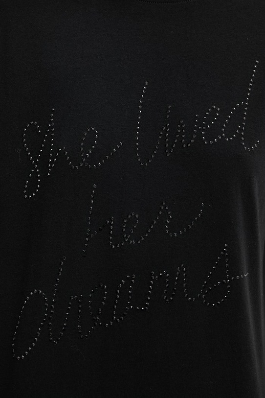 Silvian Heach T-shirt damski bawełniany SEIPONE GPP26412TS czarny