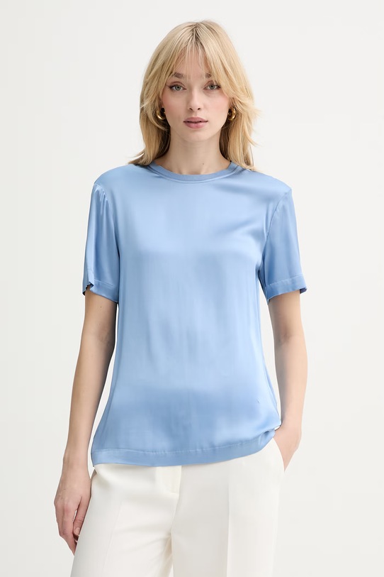 Silvian Heach bluzka RESANA z elastanem niebieski GPP26191BL