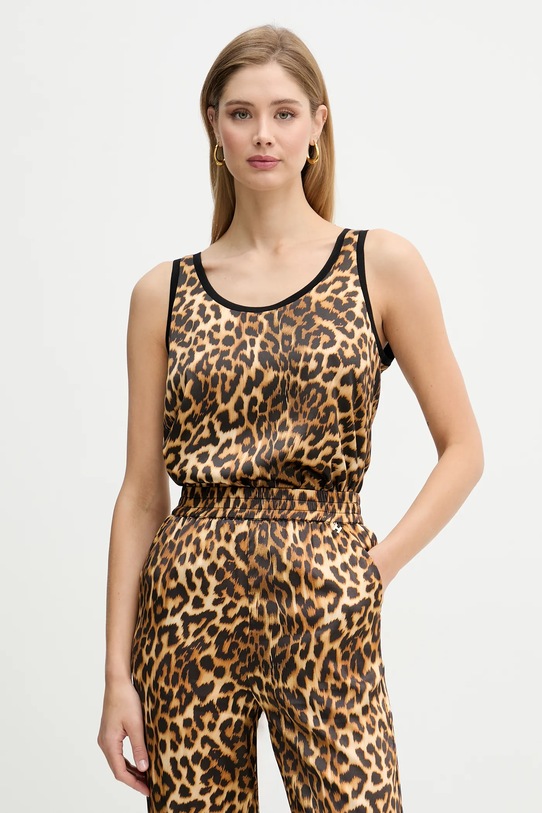 Silvian Heach top TERMIZ okrągły brązowy GPP26178TO