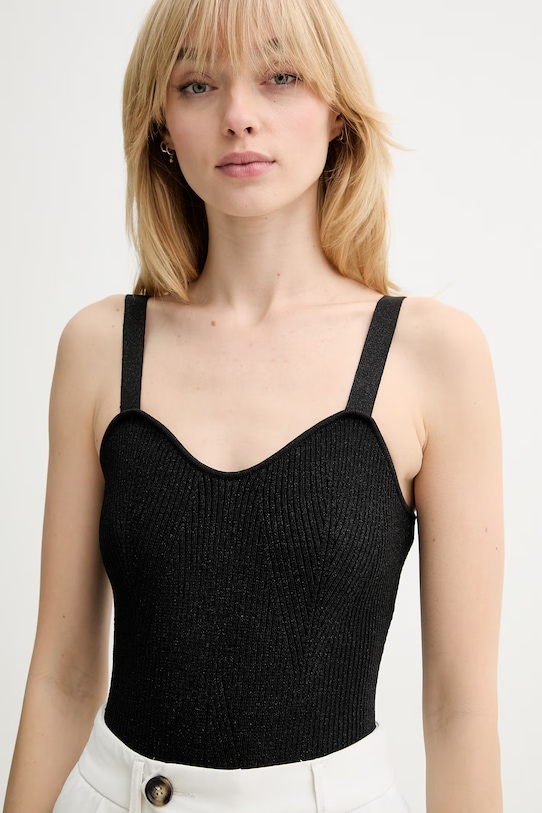 Silvian Heach top MAGALES czarny GPP26429TO