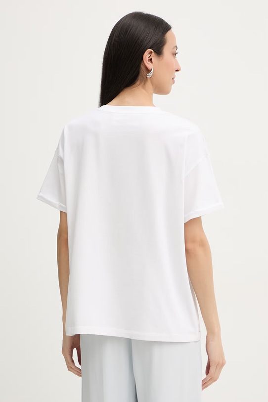 Odzież Silvian Heach t-shirt damski bawełniany z elastanem SEDIBANA GPP26093TS biały