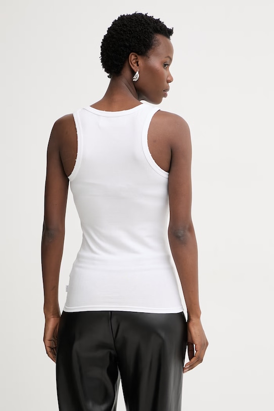 Odzież Silvian Heach top damski z bawełną GOMPO GPP26311CN biały