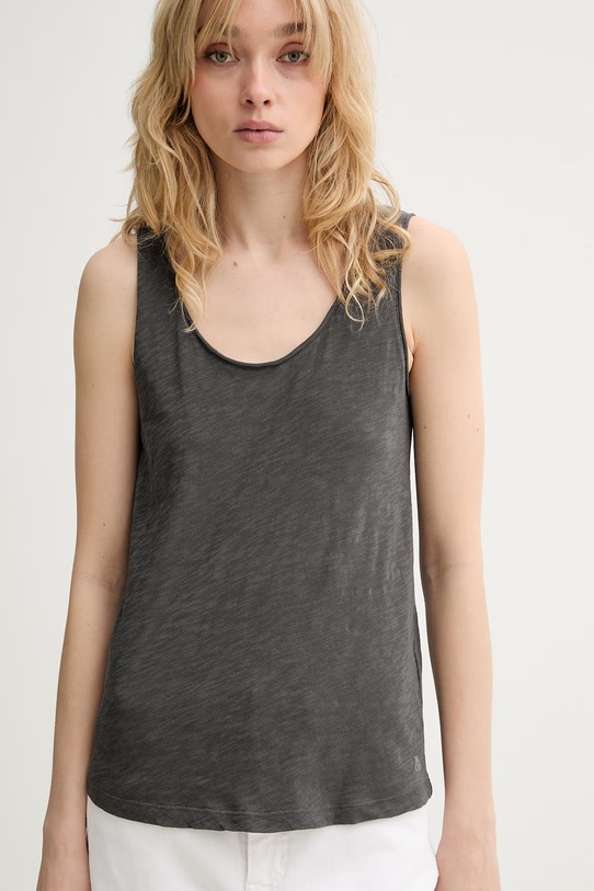 Marc O'Polo top damski bawełniany szary 5000014109