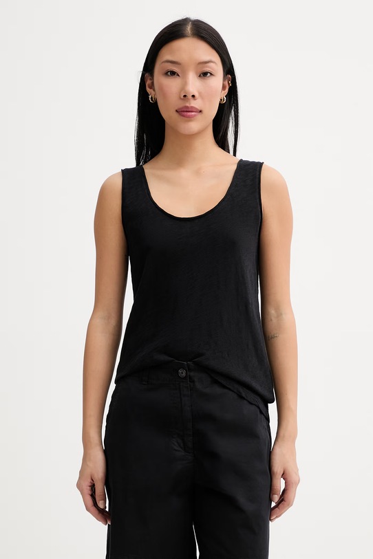 Marc O'Polo top damski bawełniany czarny 5000014109