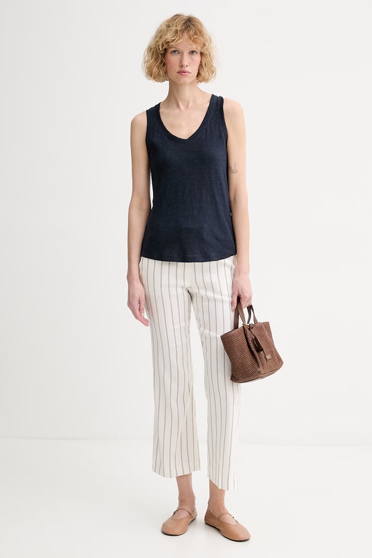 Marc O'Polo top damski bawełniany 5000014110 granatowy ZS26