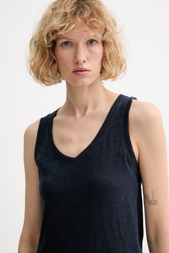 Marc O'Polo top damski bawełniany granatowy 5000014110