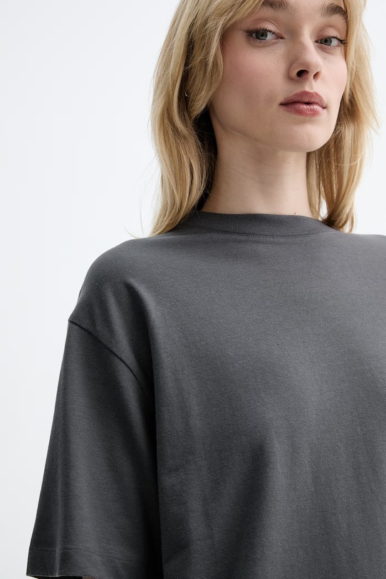 Marc O'Polo t-shirt Γυναικείο με βαμβάκι γκρί 5000014117