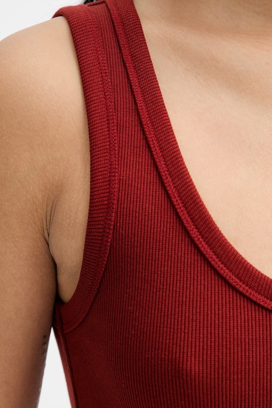 Marc O'Polo top damski bawełniany z elastanem 5000014120 czerwony