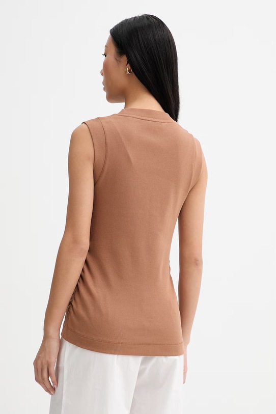 Ruházat Marc O'Polo női top pamut elasztánnal 5000014121 barna