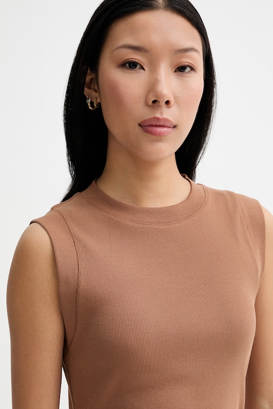 Marc O'Polo női top pamut elasztánnal barna 5000014121