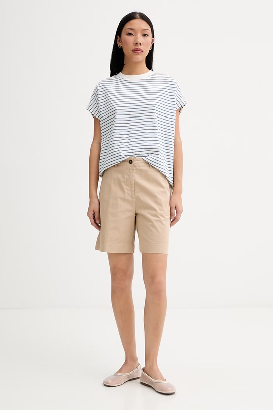 Marc O'Polo T-shirt damski bawełniany 5000009996 biały ZS26