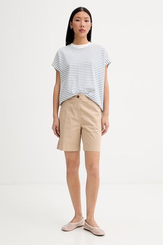 Marc O'Polo T-shirt damski bawełniany 5000009996 biały ZS26