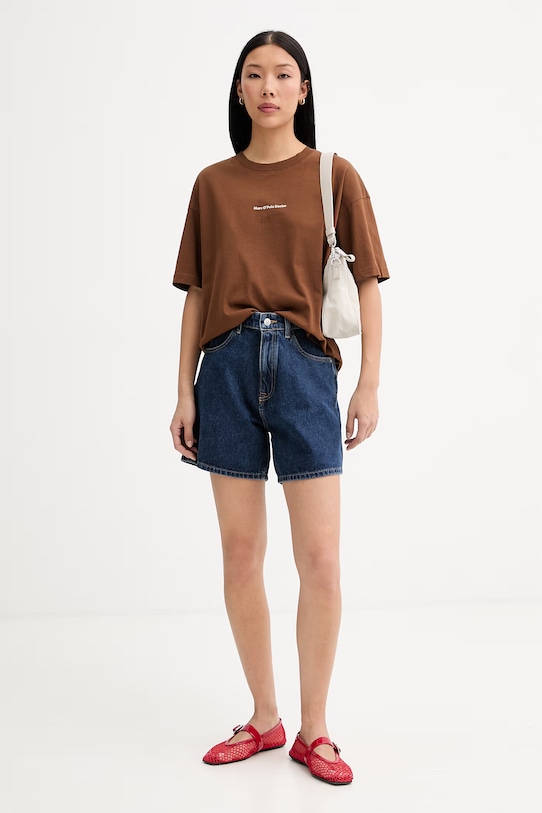 Marc O'Polo tricou pentru femei, din bumbac 5000010000 maro ZS26