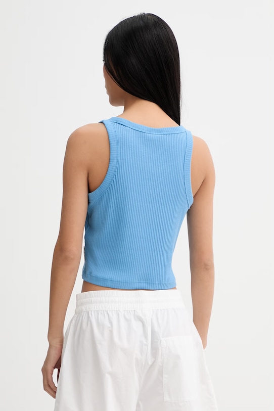 Oblečenie Marc O'Polo crop top dámsky bavlnený s elastanom 5000010006 modrá