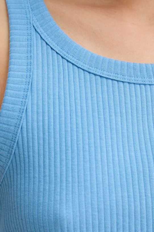 Marc O'Polo crop top dámsky bavlnený s elastanom 5000010006 modrá