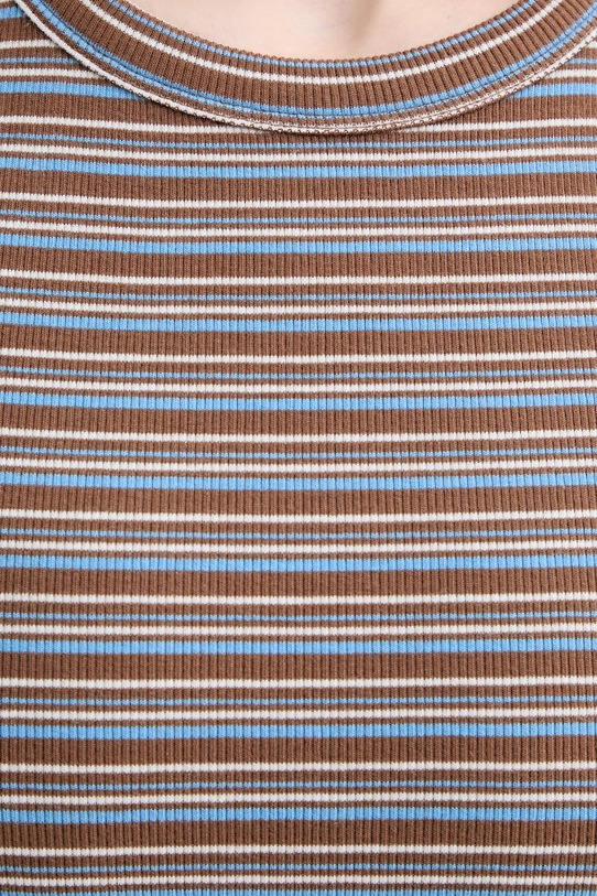 Marc O'Polo top damski z bawełny 5000010010 brązowy