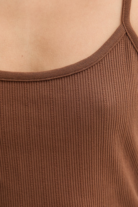 Marc O'Polo top pentru femei, cu bumbac 5000010158 maro