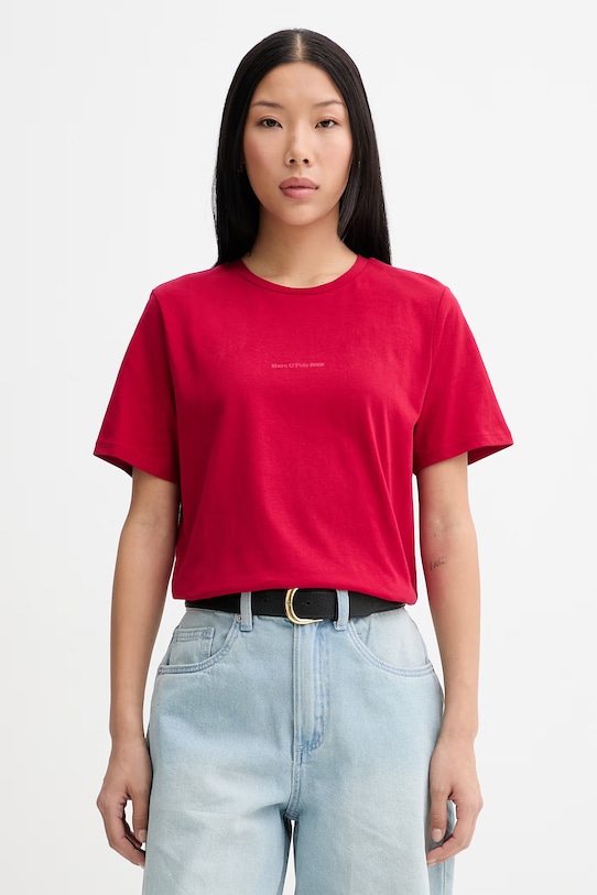 Marc O'Polo T-shirt γυναικείο βαμβακερό κόκκινο 5000011504