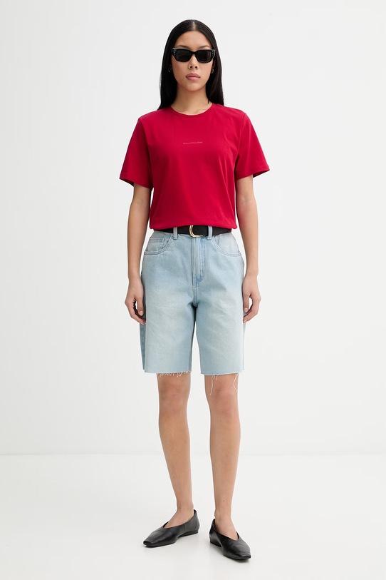 Marc O'Polo T-shirt γυναικείο βαμβακερό 5000011504 κόκκινο ZS26