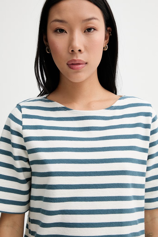 Marc O'Polo тениска дамска от памук тюркоазен 5000014188