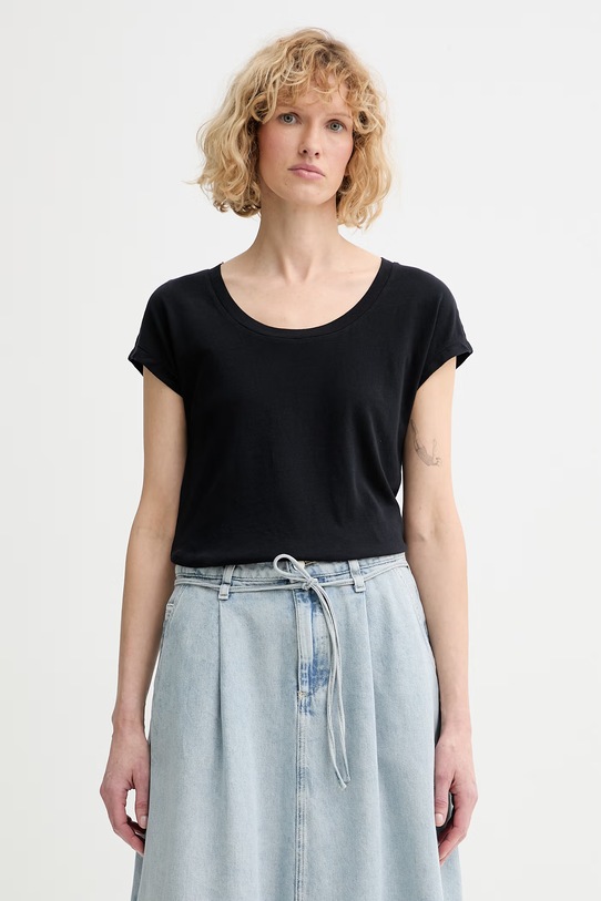 Marc O'Polo T-shirt damski bawełniany granatowy 5000014191