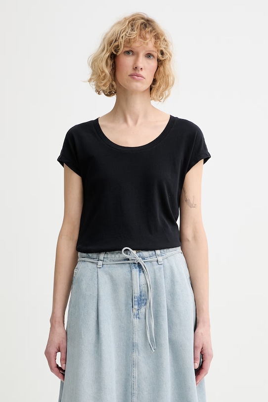 Marc O'Polo T-shirt damski bawełniany granatowy 5000014191