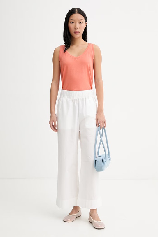 Marc O'Polo top damski bawełniany 5000014192 pomarańczowy ZS26