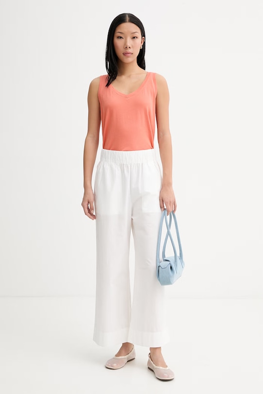 Marc O'Polo top damski bawełniany 5000014192 pomarańczowy ZS26